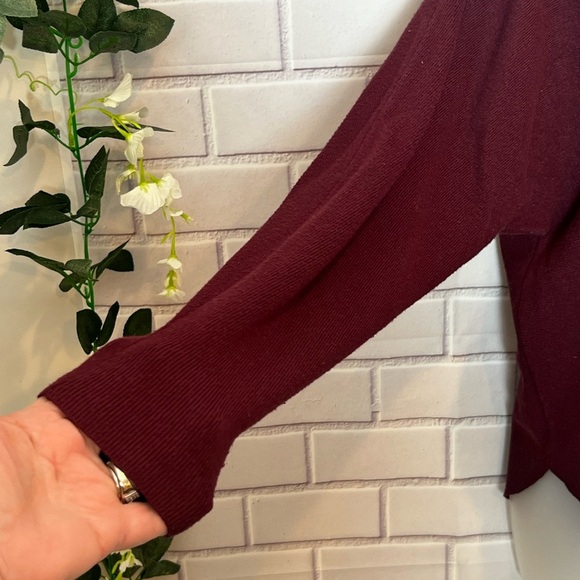 VILA MILANO women raglan burgundy sweater/size L - Picture 4 of 7